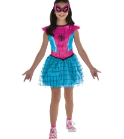Girl Party City Superhero|Kids' Pink & Blue Spider-Girl Costume - Marvel
