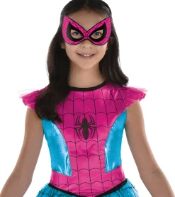 Girl Party City Superhero|Kids' Pink & Blue Spider-Girl Costume - Marvel