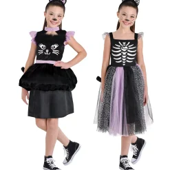 Girl Party City Animal & Bug|Kids' Skeleton Cat Transforming Costume
