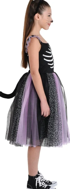 Girl Party City Scary|Kids' Skeleton Cat Transforming Costume