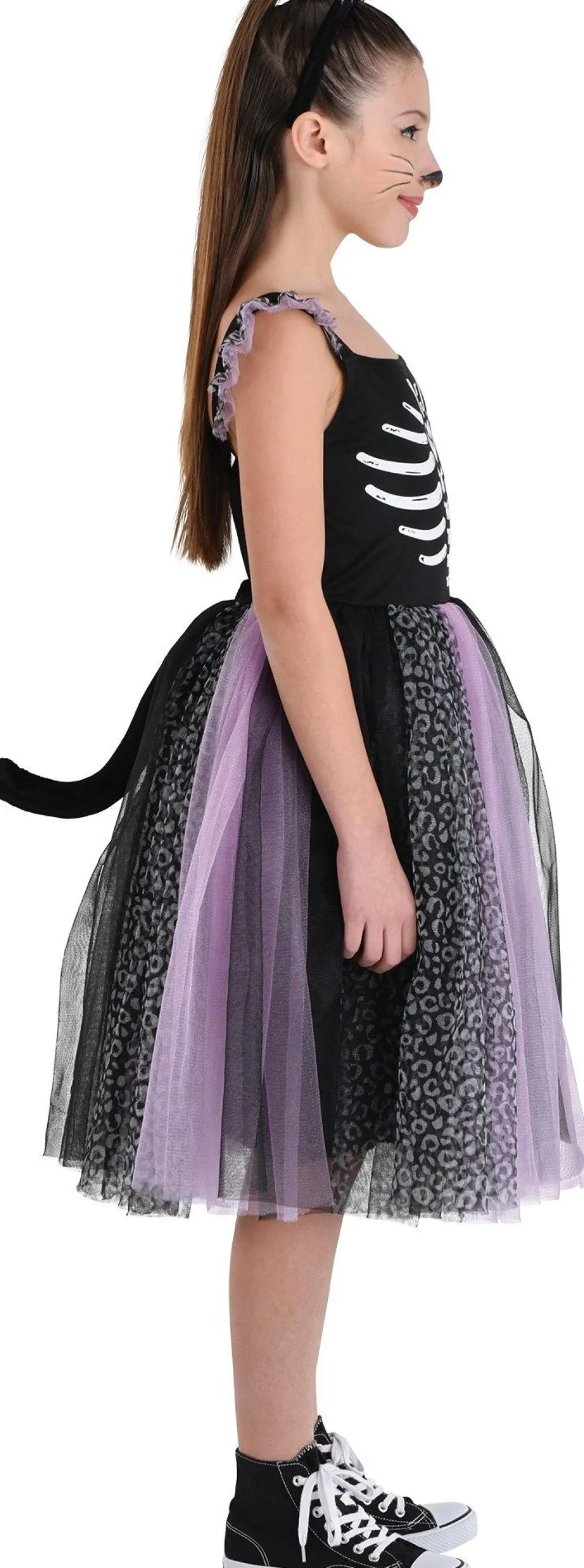 Girl Party City Scary|Kids' Skeleton Cat Transforming Costume