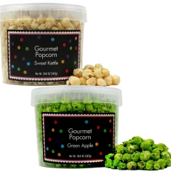 Party City Candy Buffet By Color-Kiwi Green & White Team Colors Gourmet Popcorn, 40Oz - Green Apple & Sweet Kettle