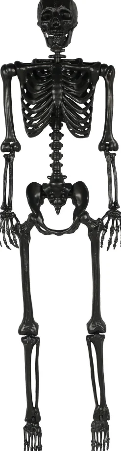 Party City Skeletons|Life-Size Poseable Skeleton, Black, 5Ft - Halloween Decoration