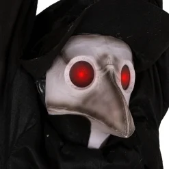 Party City Window & Wall Décor|Light-Up Animated Plague Doctor Plastic & Fabric Hanging Decoration With Sounds, 53In