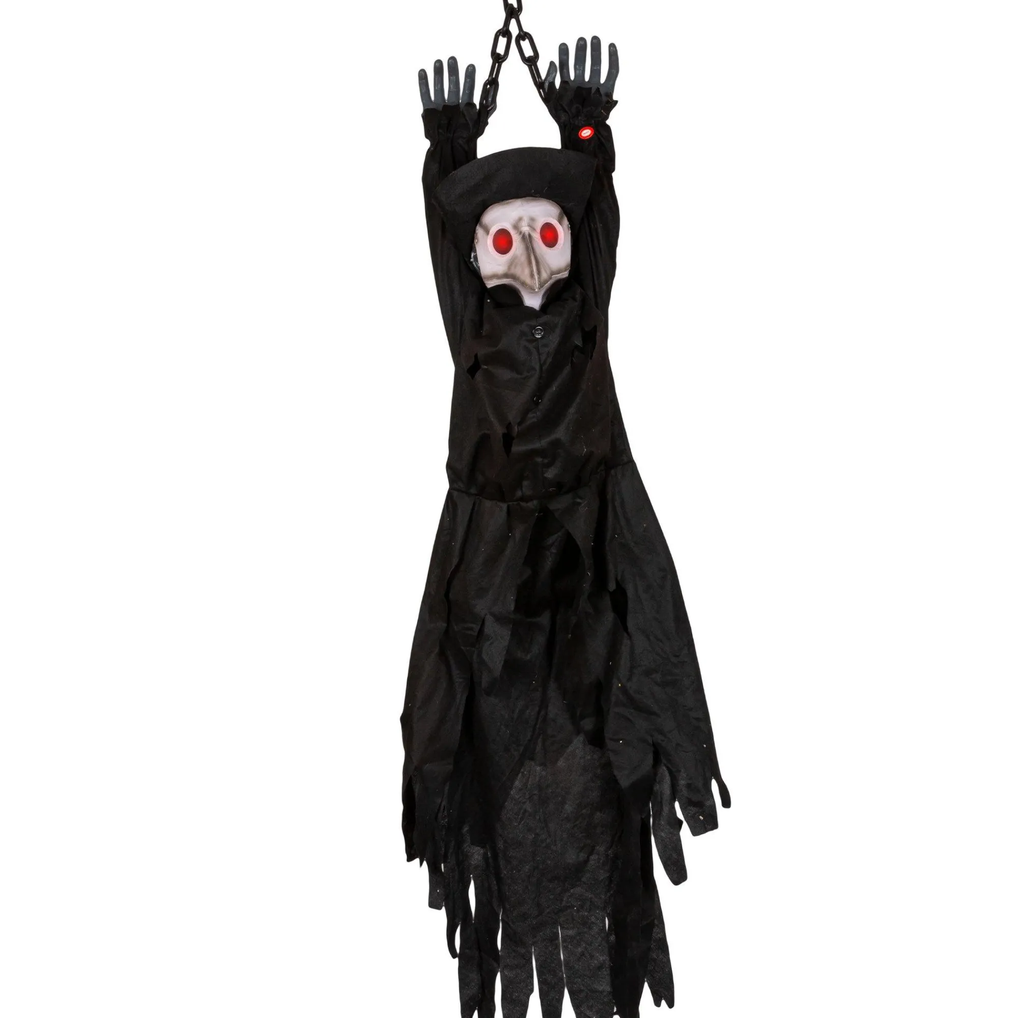 Party City Hanging Decorations|Light-Up Animated Plague Doctor Plastic & Fabric Hanging Decoration With Sounds, 53In