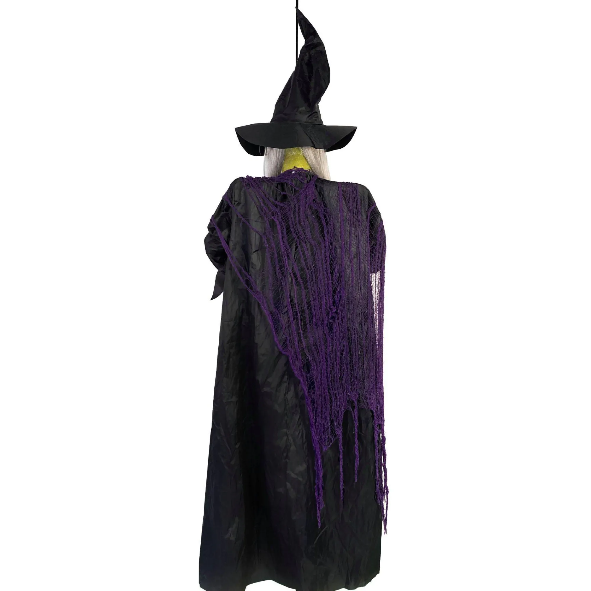 Party City Hanging Decorations|Light-Up Cackling Witch Hanging Halloween Decoration, 6Ft