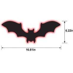 Party City Home Décor|Light-Up Fiberboard Led Bat Sign, 16.6In X 6.1In