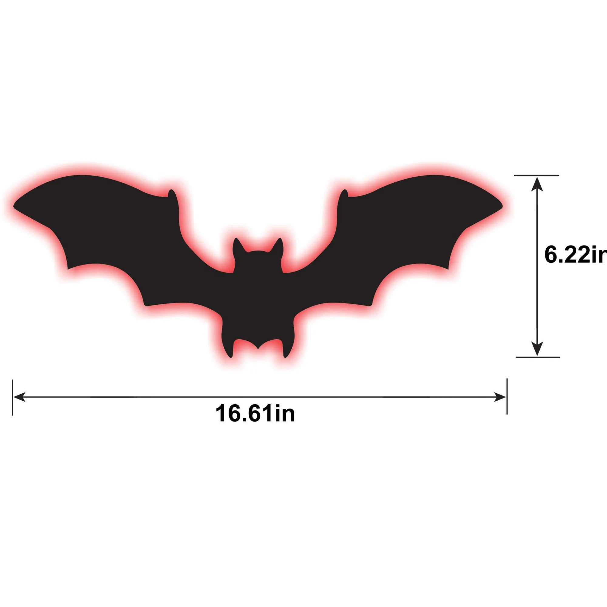 Party City Decorations|Light-Up Fiberboard Led Bat Sign, 16.6In X 6.1In