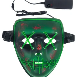 Party City Scary-Light-Up Green Stitch Face Mask