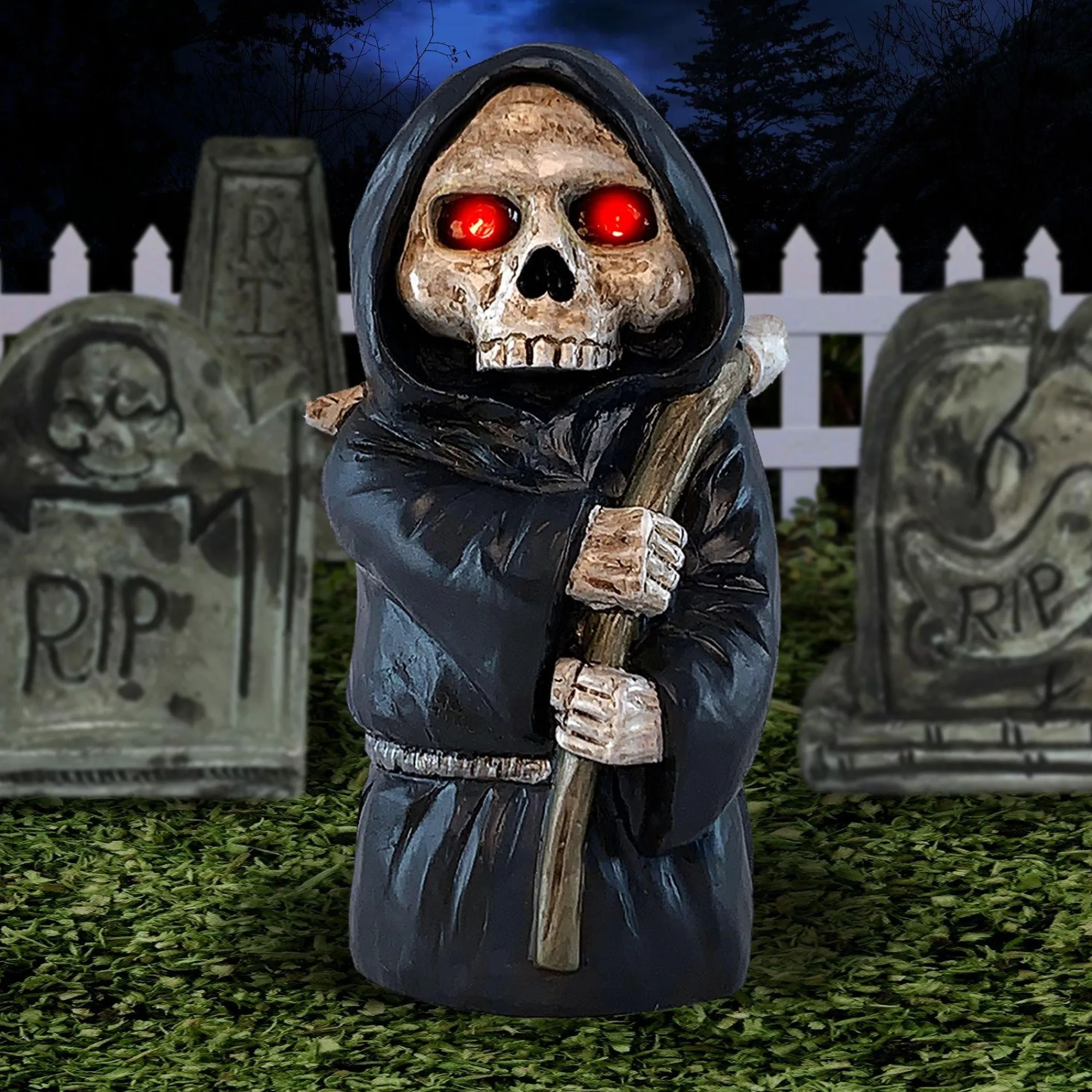 Party City Favors & Favor Bags|Light-Up Grim Reaper Monster Squeezer Plastic Decoration, 4In