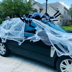 Party City Spiderweb Night|Light-Up Hairy Black Spider