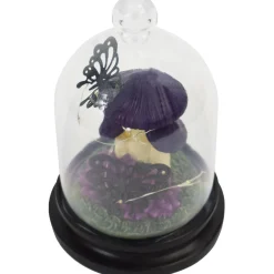 Party City Table Décor & Centerpieces|Light-Up Resin Mushroom & Butterfly Dome, 10.25In