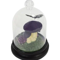 Party City Table Décor & Centerpieces|Light-Up Resin Mushroom & Butterfly Dome, 10.25In