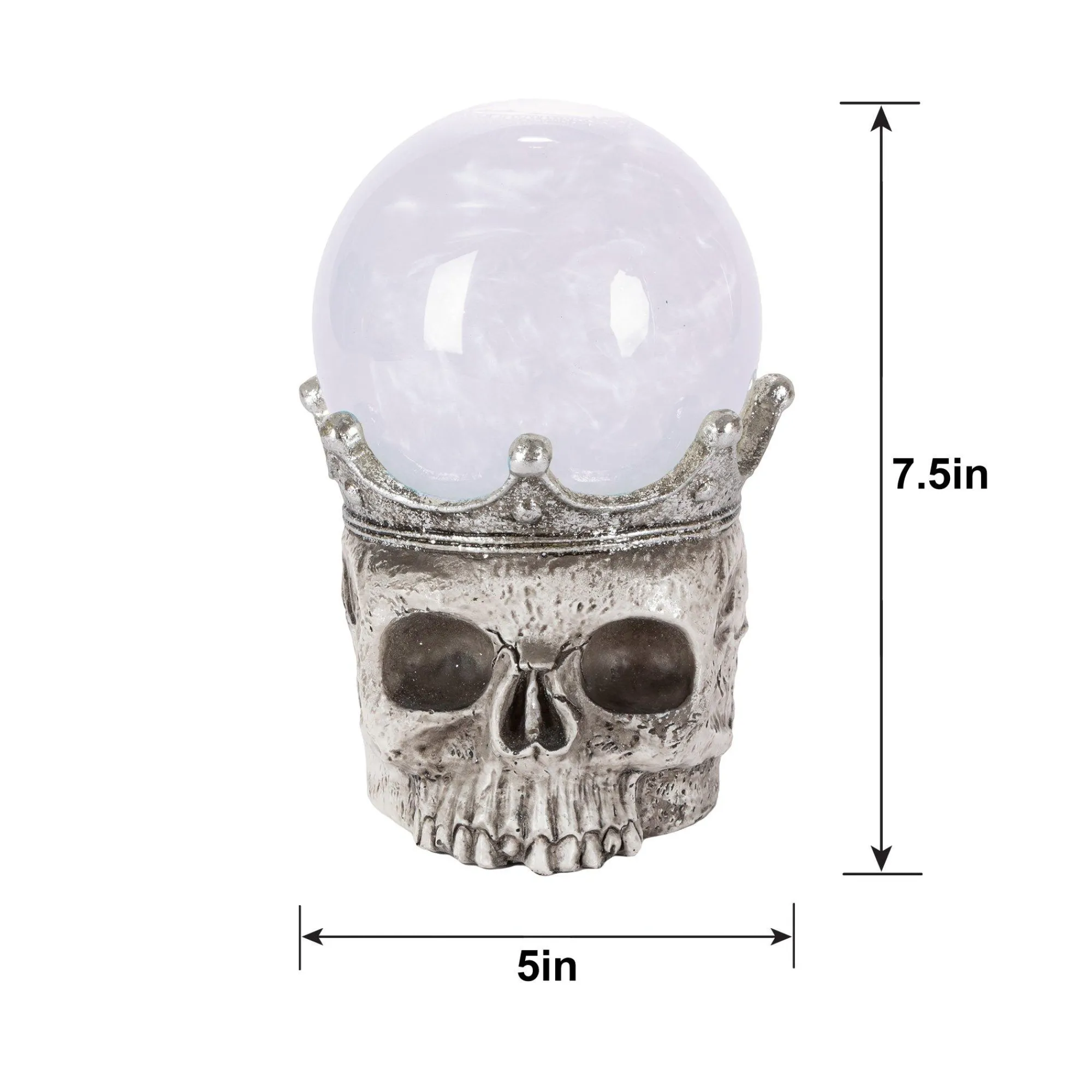Party City Decorations|Light-Up Smoky Led Plastic Skull Water Globe, 7.5In