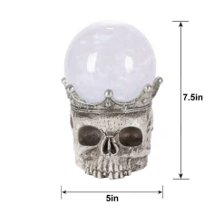 Party City Home Décor|Light-Up Smoky Led Plastic Skull Water Globe, 7.5In