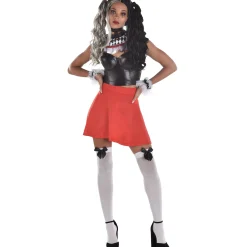 Party City Wigs-Long Black & Gray Pigtail Wig