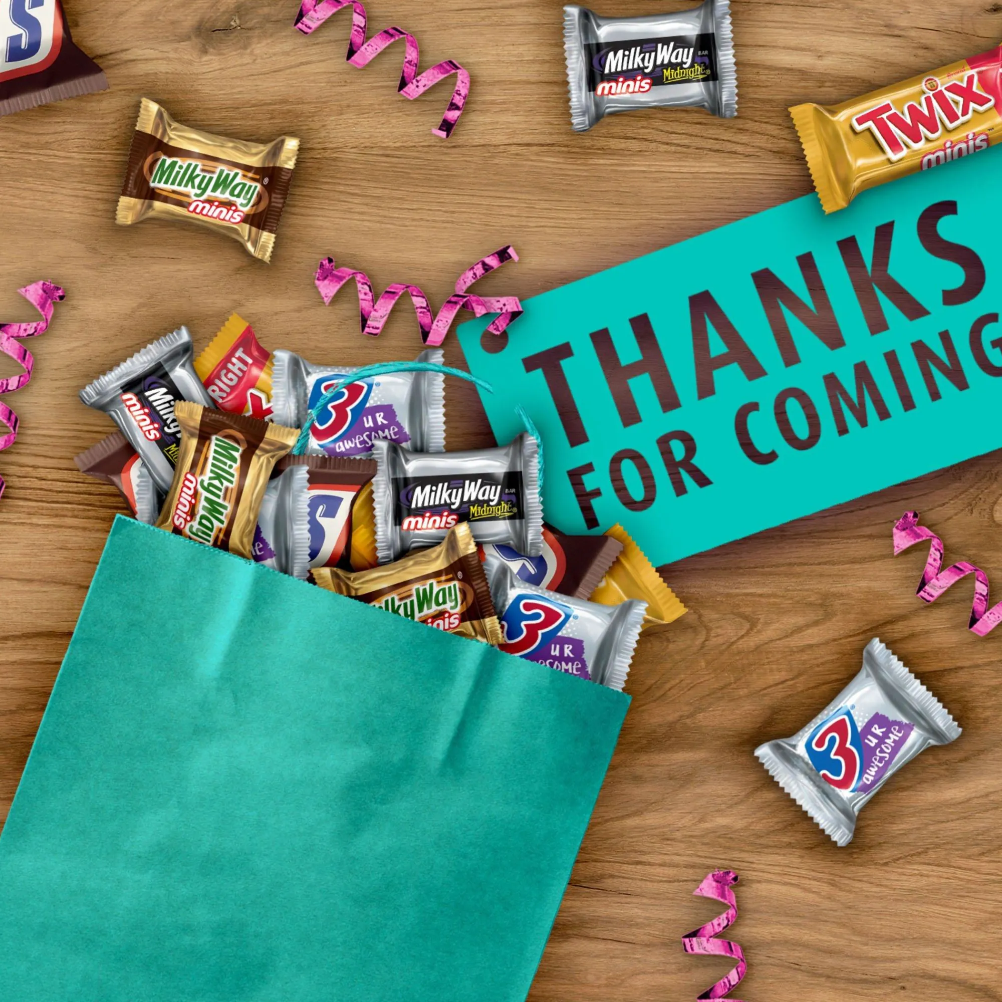 Mars | Snickers | Twix Bulk Candy-Mars Chocolate Minis Mix, 32.4Oz, 125Pc