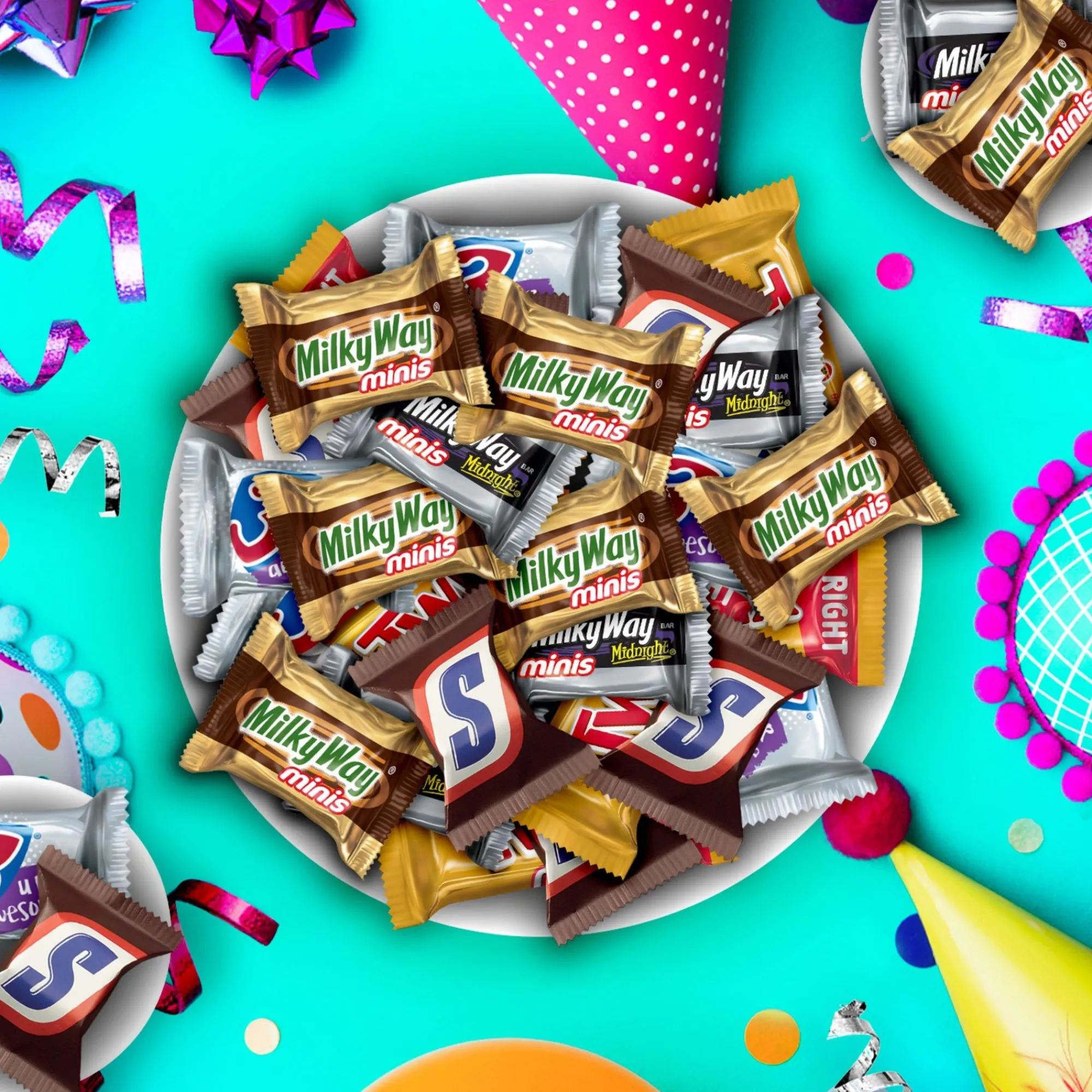 Mars | Snickers | Twix Bulk Candy-Mars Chocolate Minis Mix, 32.4Oz, 125Pc