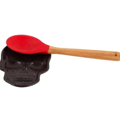 Party City Wicked Haunting|Matte Black Stone Skull Spoon Rest, 4.6In X 6.3In