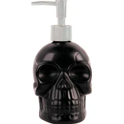 Party City Home Décor|Matte Black Stone Skull Soap Dispenser, 3.5In X 6.9In