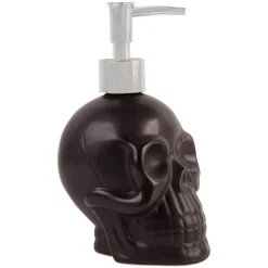 Party City Home Décor|Matte Black Stone Skull Soap Dispenser, 3.5In X 6.9In