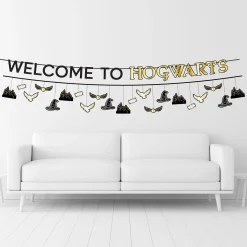 Party City Window & Wall Décor|Metallic Harry Potter Cardstock Banners, 12Ft, 2Ct