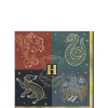 Party City Harry Potter Hogwarts|Metallic Hogwarts United Paper Beverage Napkins, 5In, 16Ct - Harry Potter