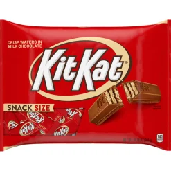 Hershey's Chocolate Candy-Milk Chocolate Snack Size Kit Kat Bars Bag, 21Pc