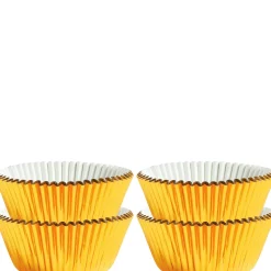 Party City Baking Supplies-Mini Baking Cups 75Ct Gold