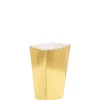 Party City Candy Boxes-Mini Metallic Popcorn Treat Boxes 5Ct Gold