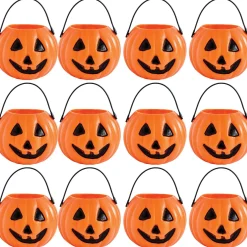Party City Trunk Or Treat|Mini Pumpkin Trick Or Treat Candy Pails, 12Ct