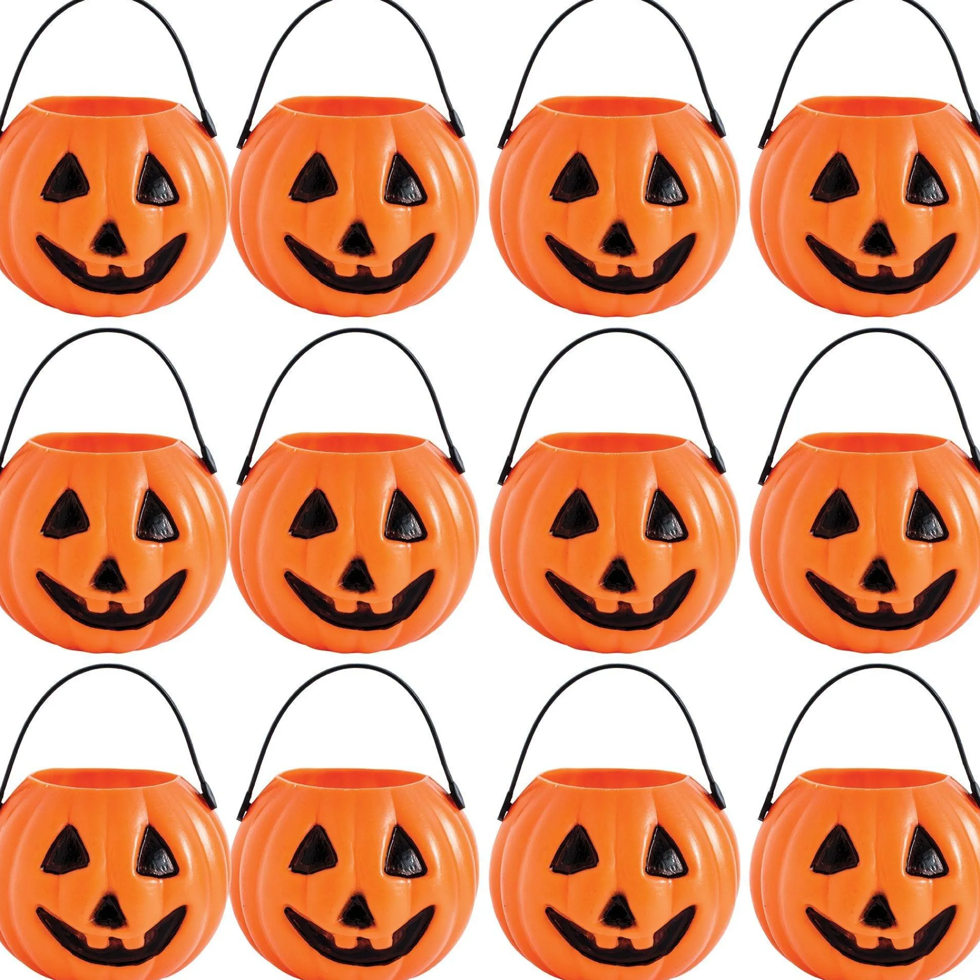 Party City Trunk Or Treat|Mini Pumpkin Trick Or Treat Candy Pails, 12Ct