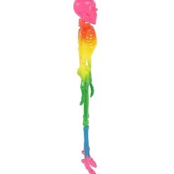 Party City Skeletons|Mini Rainbow Poseable Plastic Hanging Skeleton, 8In