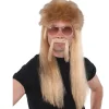 Party City Facial Hair-Mississippi Mud Flap Mullet Wig Blonde