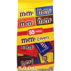 M&Ms Chocolate Candy-M&M's Lovers Chocolate Candies Variety Mix Bag, 30.35Oz, 55Pc - Caramel, Milk Chocolate, Peanut & Peanut Butter