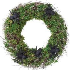 Party City Door Décor & Signs|Natural Moss Spider Wreath, 18.5In