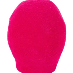 Party City Boneyard Glam|Neon Pink Black Light Reactive Flocked Skull Decoration, 3.46In
