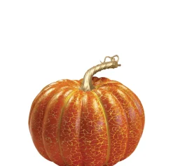 Party City Home Décor|Orange Crackle Pumpkin Decoration