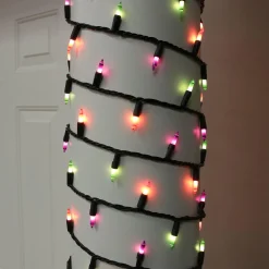 Party City Strobe Lights & Black Lights|Orange, Purple, & Green Frosted Incandescent String Lights, 100 Bulbs, 21Ft