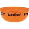 Party City Tableware & Serveware|Orange Trick-Or-Treat Plastic Serving Bowl