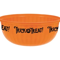 Party City Tableware & Serveware|Orange Trick-Or-Treat Plastic Serving Bowl