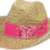 Party City Hats-Paisley Straw Cowboy Hat