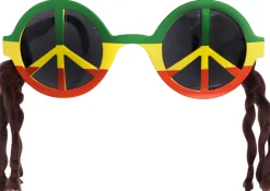 Party City Glasses-Peace Sign Rasta Sunglasses