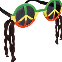 Party City Glasses-Peace Sign Rasta Sunglasses