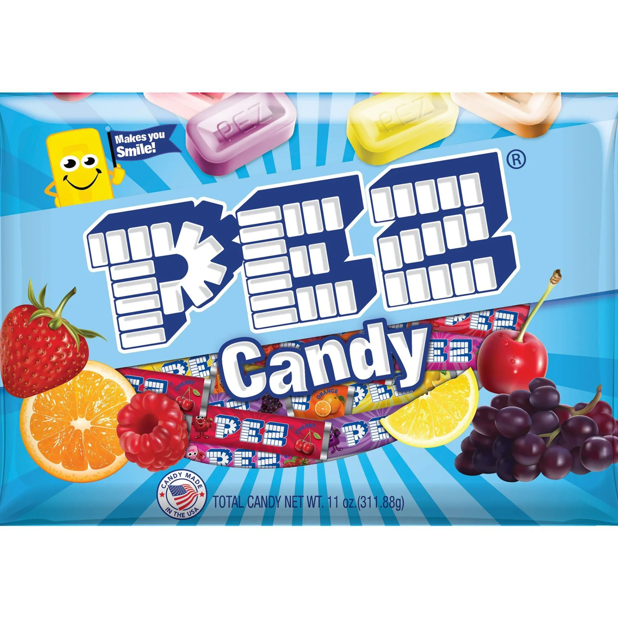 PEZ Bulk Candy- Candy Rolls, 36Ct - Cherry, Grape, Lemon, Orange, Raspberry & Strawberry