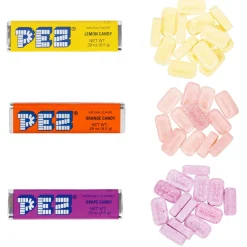 PEZ Bulk Candy- Candy Rolls, 36Ct - Cherry, Grape, Lemon, Orange, Raspberry & Strawberry