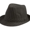 Party City Hats-Pinstripe Fedora Hat