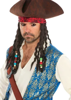 Party City Hats-Pirates Of The Caribbean Hat With Braids
