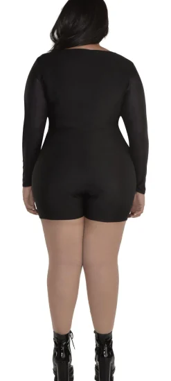 Party City Plus Size Costumes-Plus Size Skeleton Crop Top & Biker Shorts Set For Adults