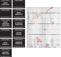 Party City Window & Wall Décor|Police Lineup Scene Setter With Photo Booth Props 14Pc